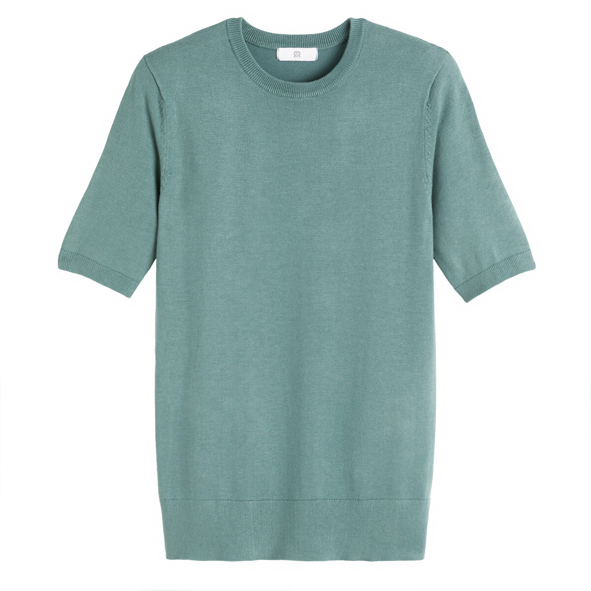 Пуловер LA REDOUTE COLLECTIONS С короткими рукавами базовая модель M зеленый, размер M - фото 5