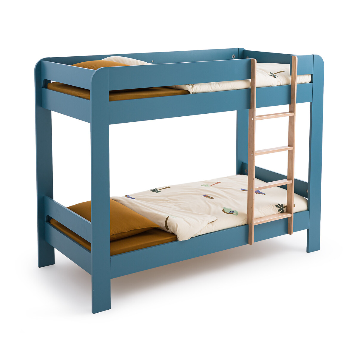 Кровать двухъярусная Tempo 90 x 190 см синий двухъярусная кровать из шпона дуба с пружинным блоком alceste 90 x 190 см каштановый