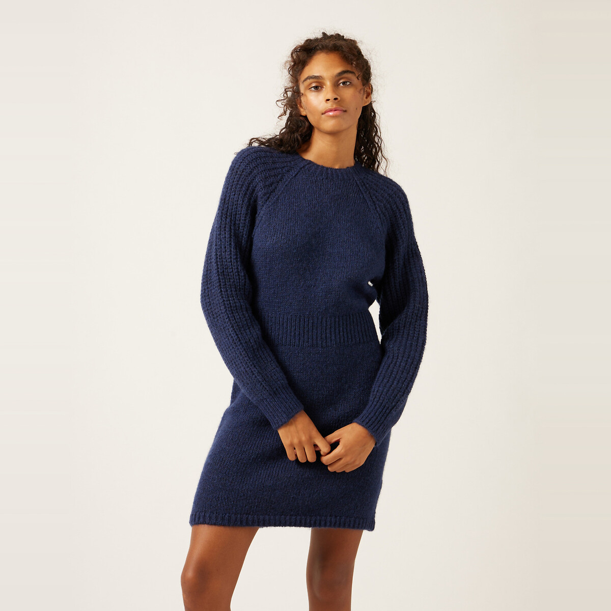 Платье-пуловер La Redoute L синий