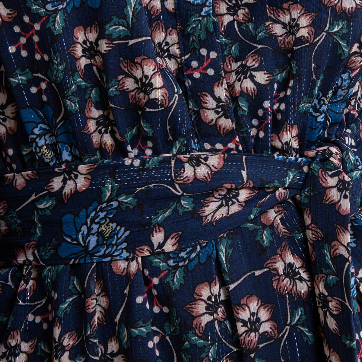 Платье La Redoute С рисунком и длинными рукавами 0(XS) синий, размер 0(XS) С рисунком и длинными рукавами 0(XS) синий - фото 4