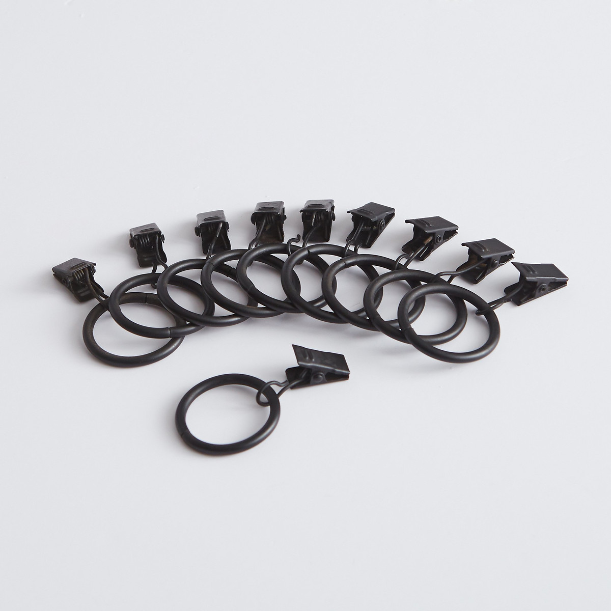 Комплект из  колец с La Redoute Зажимами ONEGA для шторы комплект из 10 черный, размер комплект из 10