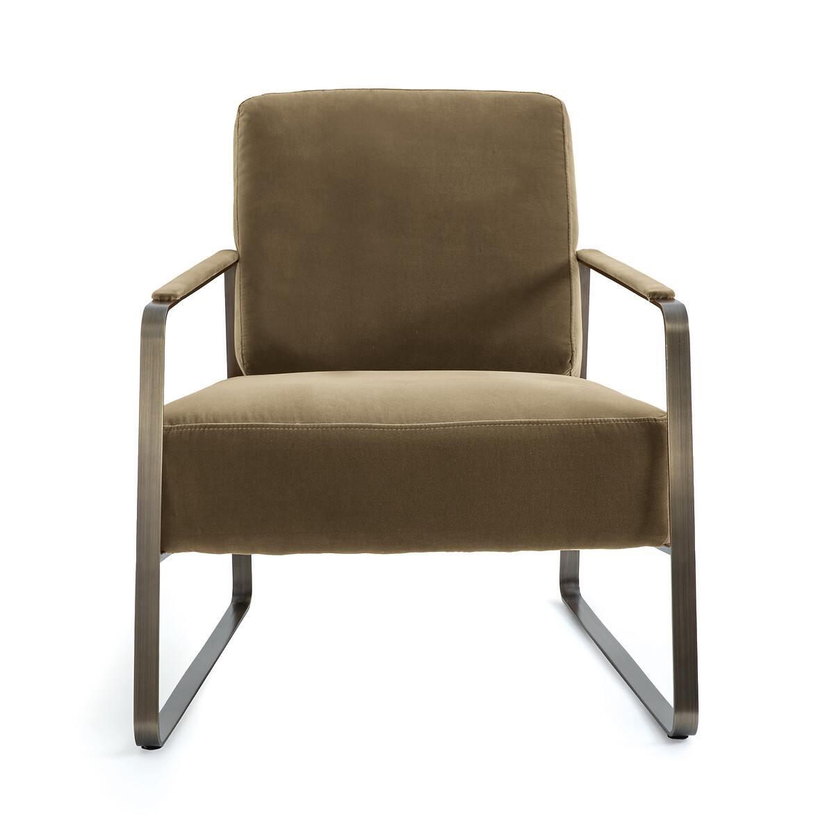 Кресло La Redoute Велюровое Zoleika единый размер зеленый - фото 2
