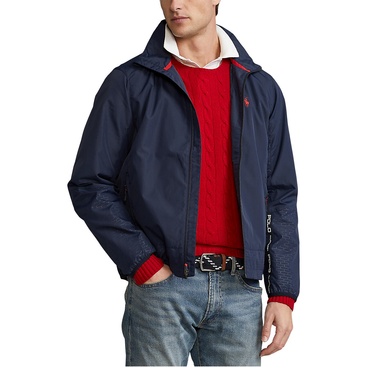 Куртка POLO RALPH LAUREN Куртка На молнии с воротником-стойкой Windbreaker XL синий, размер XL