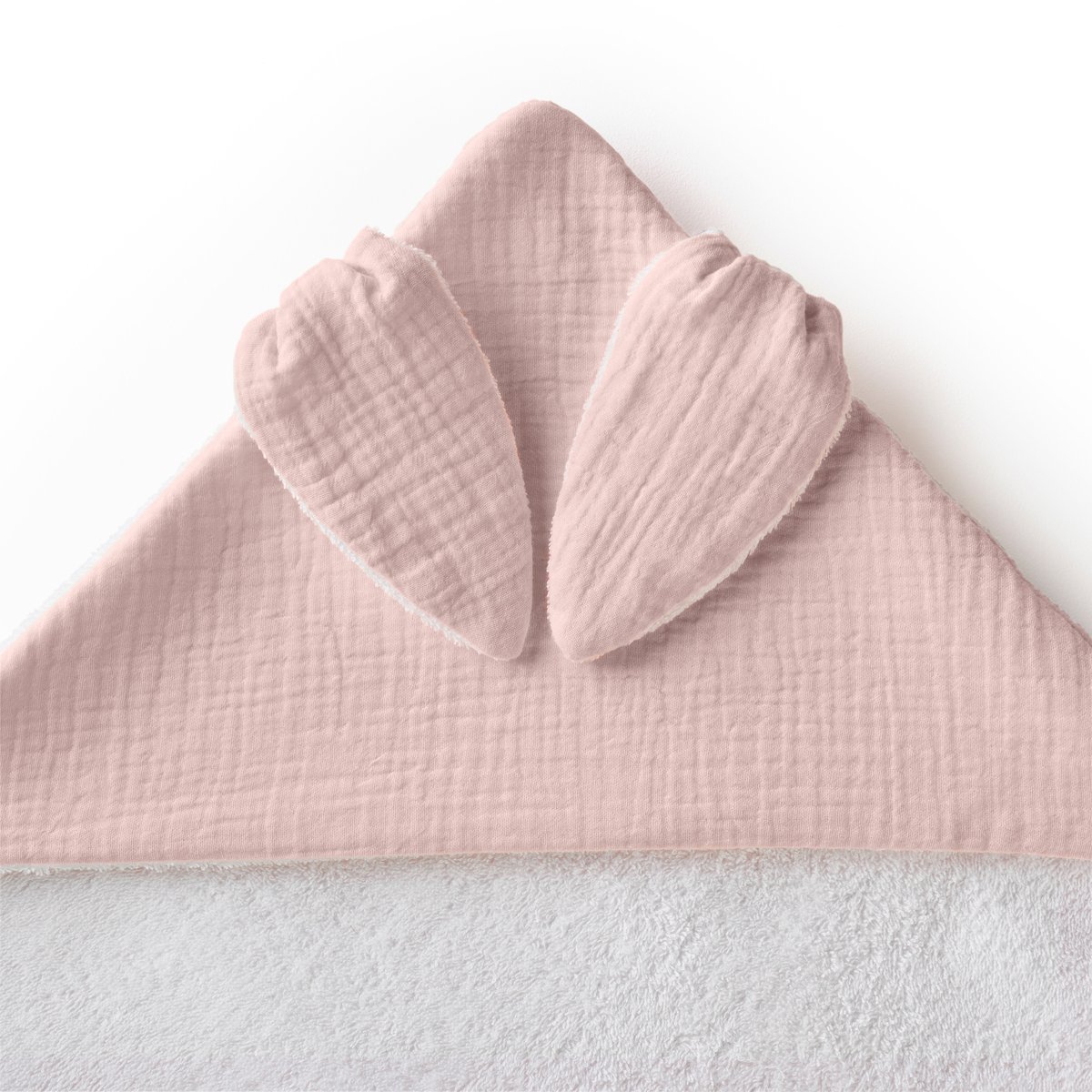 Накидка La Redoute Для ванной из хлопчатобумажной газовой ткани для новорожденного Kumla 70 x 70 см розовый, размер 70 x 70 см - фото 4