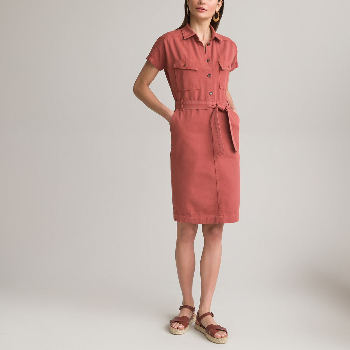 Платье-миди ANNE WEYBURN Прямое с короткими рукавами 42 красный, размер 42 - фото 2