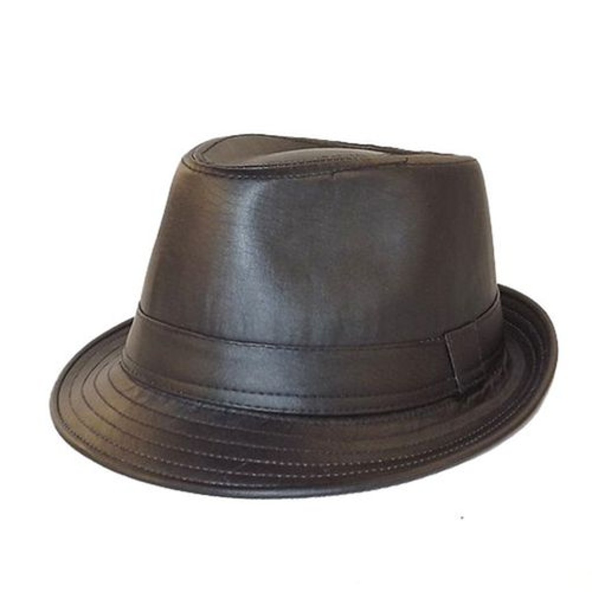 Chapeau trilby façon cuir