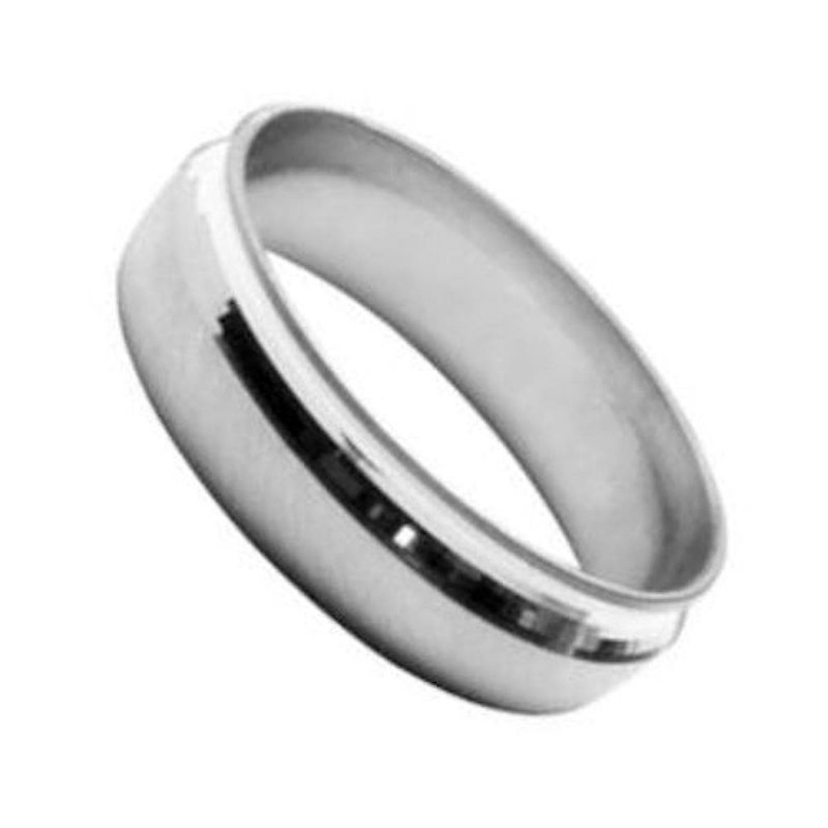 Bague Alliance Anneau Aspect Brossé 6 mm Argent 925