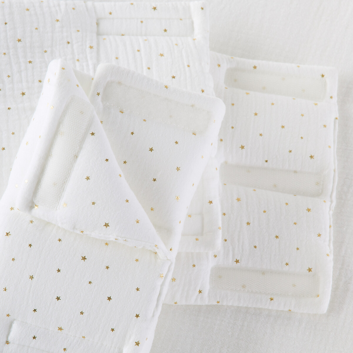 Бортик LA REDOUTE INTERIEURS Бортик Для кроватки из хлопчатобумажной газовой ткани с принтом звезды 180 x 40 см белый, размер 180 x 40 см - фото 2