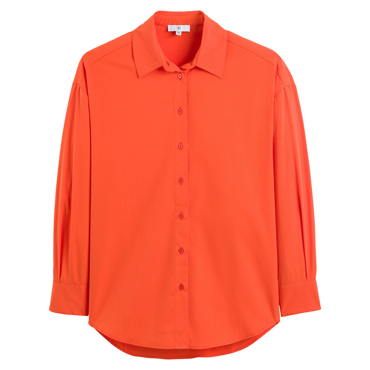 Рубашка Широкая с длинными рукавами 52 (FR) - 58 (RUS) оранжевый LaRedoute, размер 52 (FR) - 58 (RUS) Рубашка Широкая с длинными рукавами 52 (FR) - 58 (RUS) оранжевый - фото 5