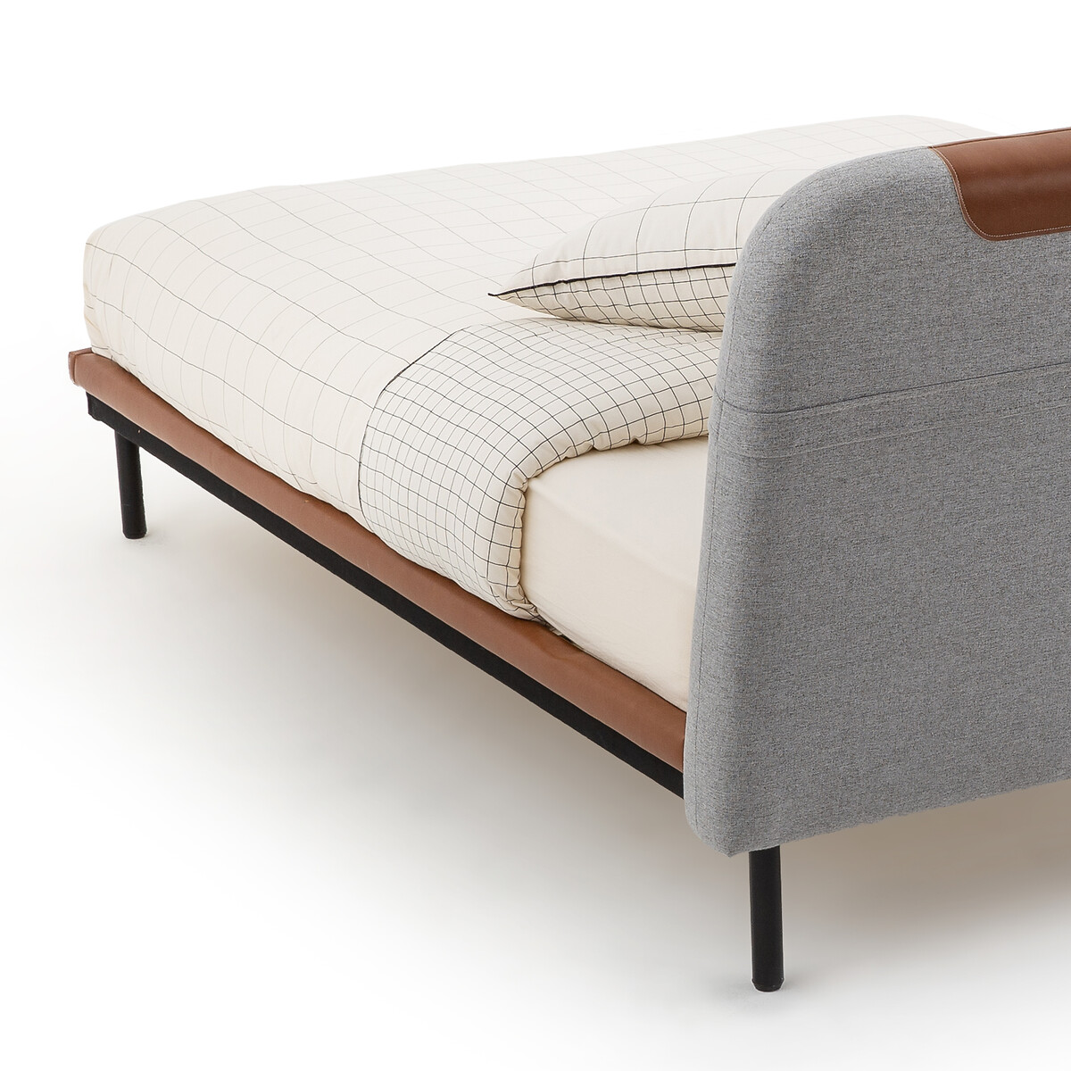 Кровать La Redoute С кроватным основанием Doris 160 x 200 см серый, размер 160 x 200 см - фото 5
