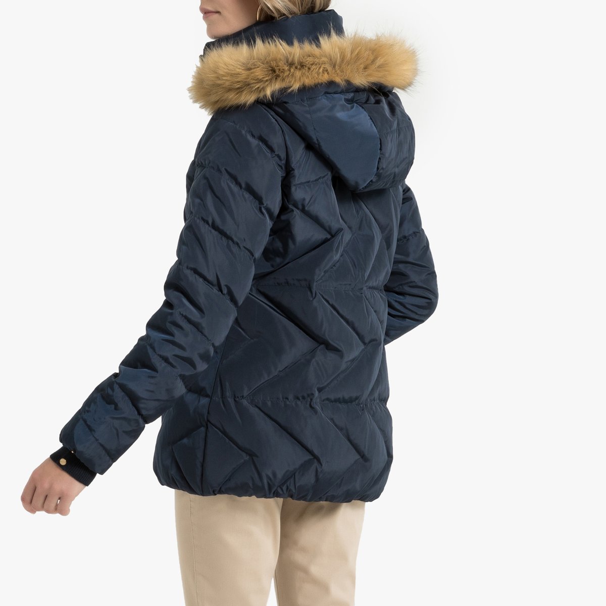 Куртка La Redoute Стеганая с капюшоном зимняя 52 (FR) - 58 (RUS) синий, размер 52 (FR) - 58 (RUS) Стеганая с капюшоном зимняя 52 (FR) - 58 (RUS) синий - фото 4