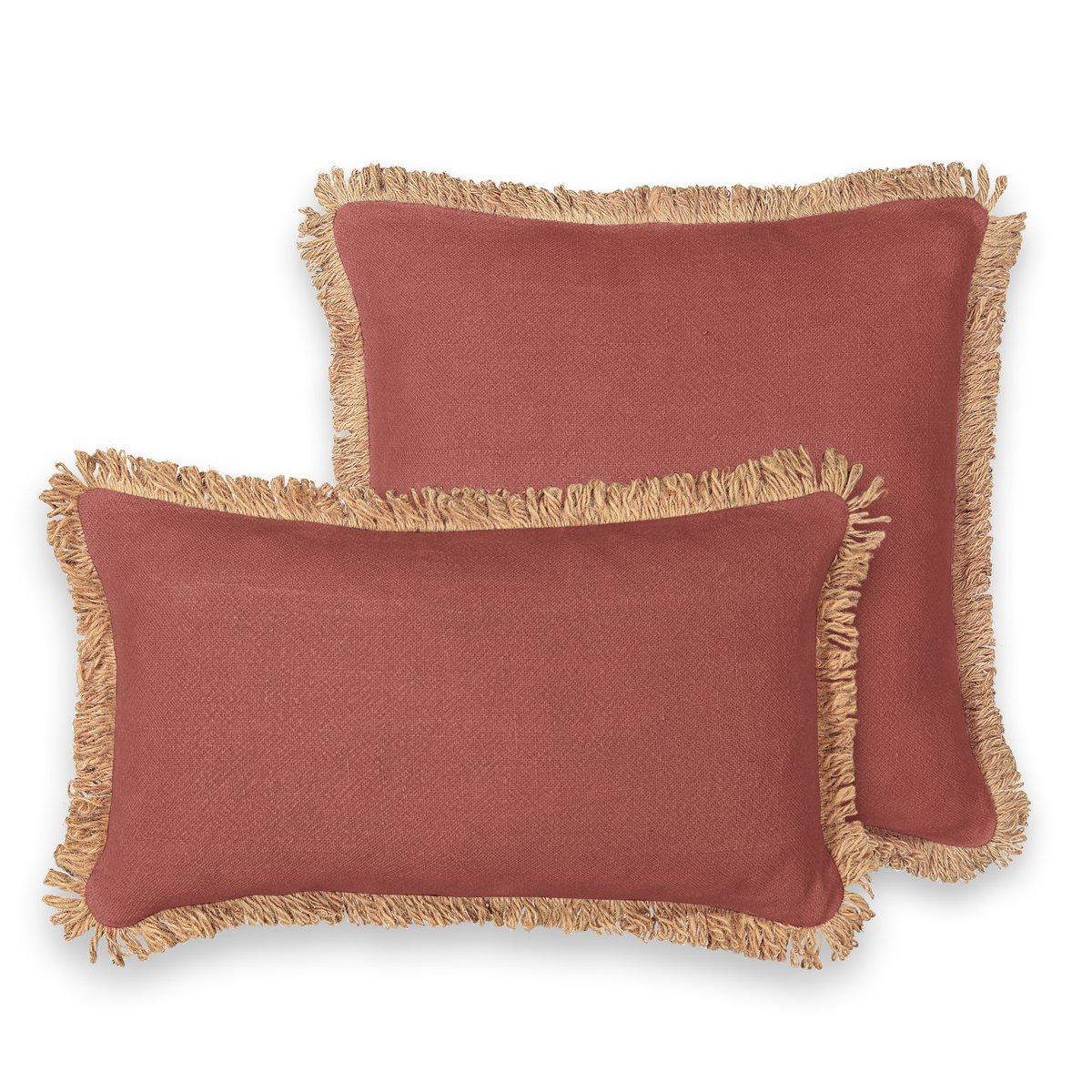 Чехол La Redoute На подушку из джута Jutty 50 x 50 см красный, размер 50 x 50 см - фото 3