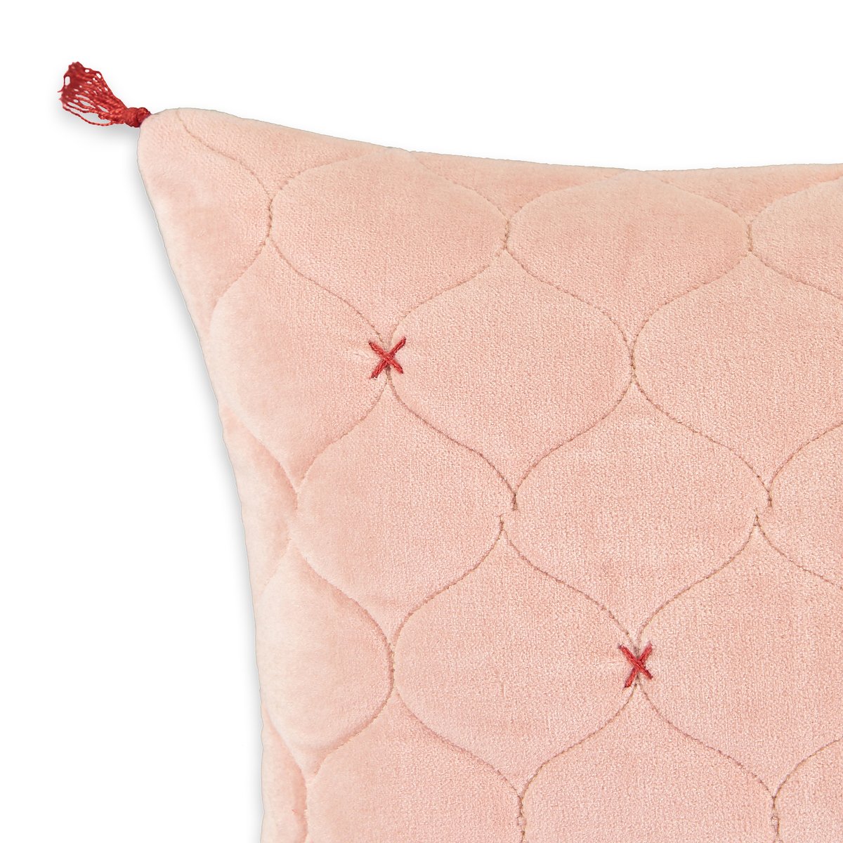 Чехол La Redoute Для подушки из велюра Chaacha 50 x 30 см розовый, размер 50 x 30 см - фото 3