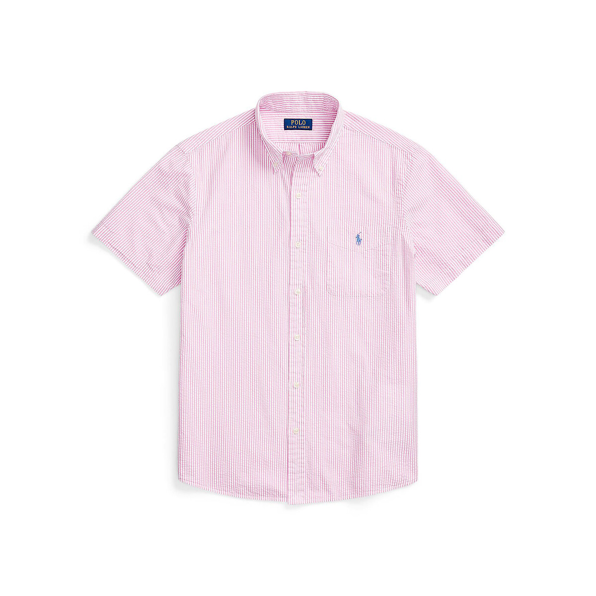 Рубашка Из легкой полосатой ткани с вышитым логотипом M розовый LaRedoute, размер M - фото 4