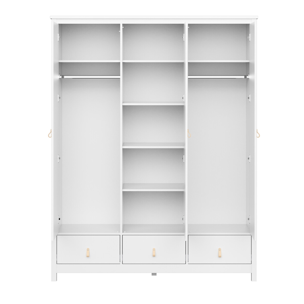 Шкаф Wood 3-х створчатый единый размер белый LaRedoute - фото 3
