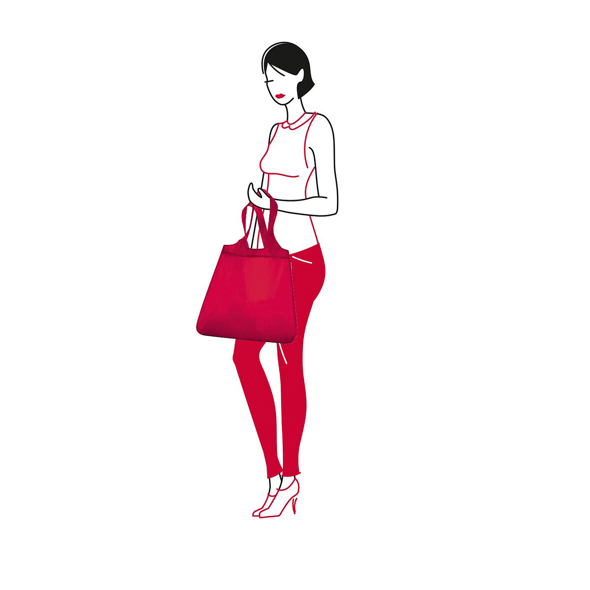 

Сумка LaRedoute, Красный, Сумка Mini maxi shopper red единый размер красный