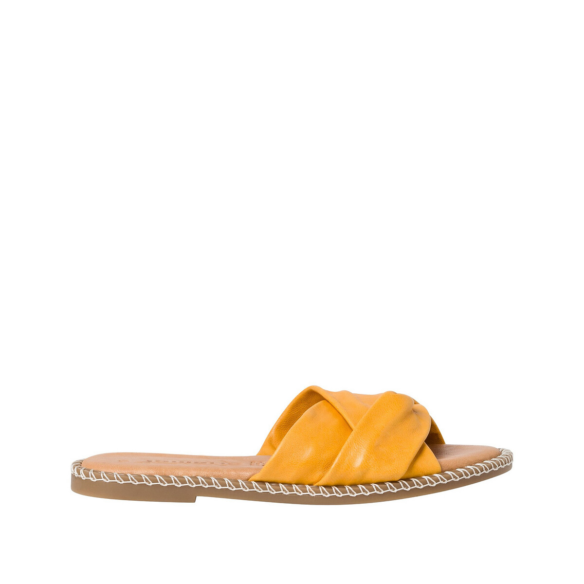 Туфли LaRedoute Без задника кожаные Tollia 41 оранжевый, размер 41