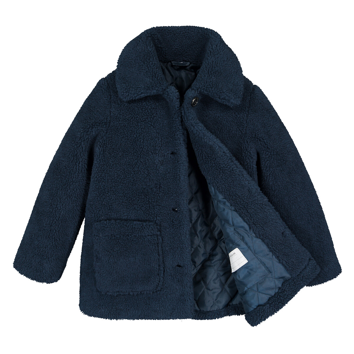 Пальто LaRedoute Из искусственного меха 3-14 лет 9 лет - 132 см синий, размер 9 лет - 132 см - фото 4