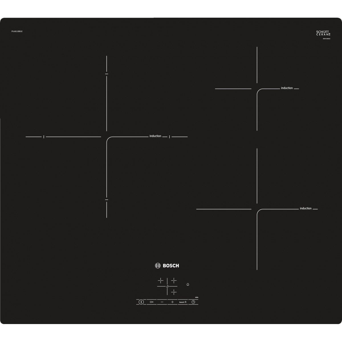 Bosch Serie 4 PUJ611BB1E - Table de cuisson à induction