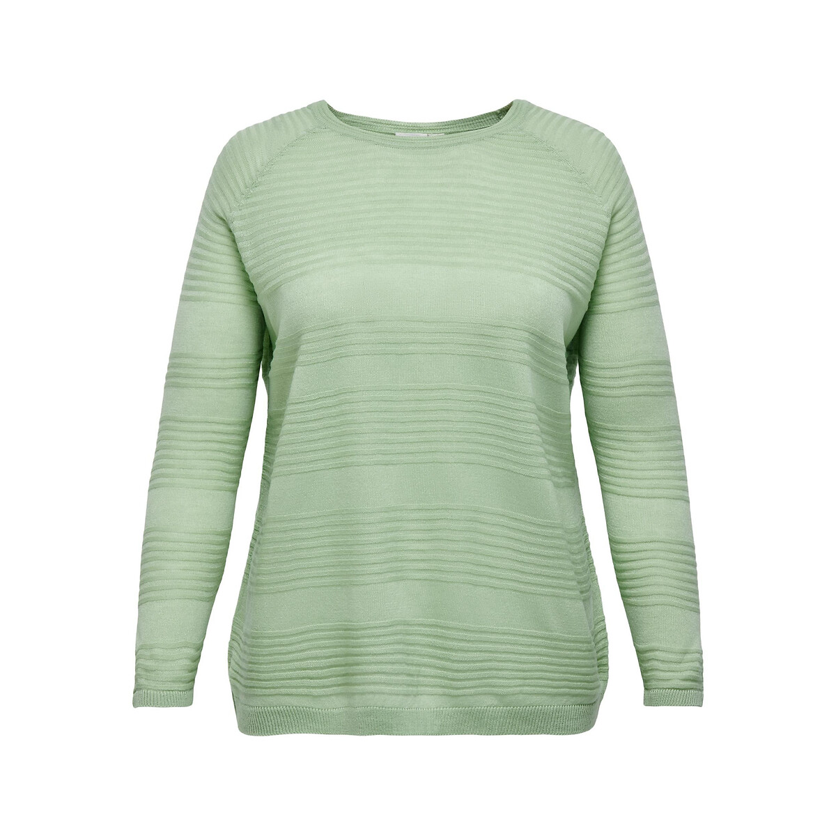 Пуловер из тонкого трикотажа круглый вырез 46/48 (FR) - 52/54 (RUS) зеленый