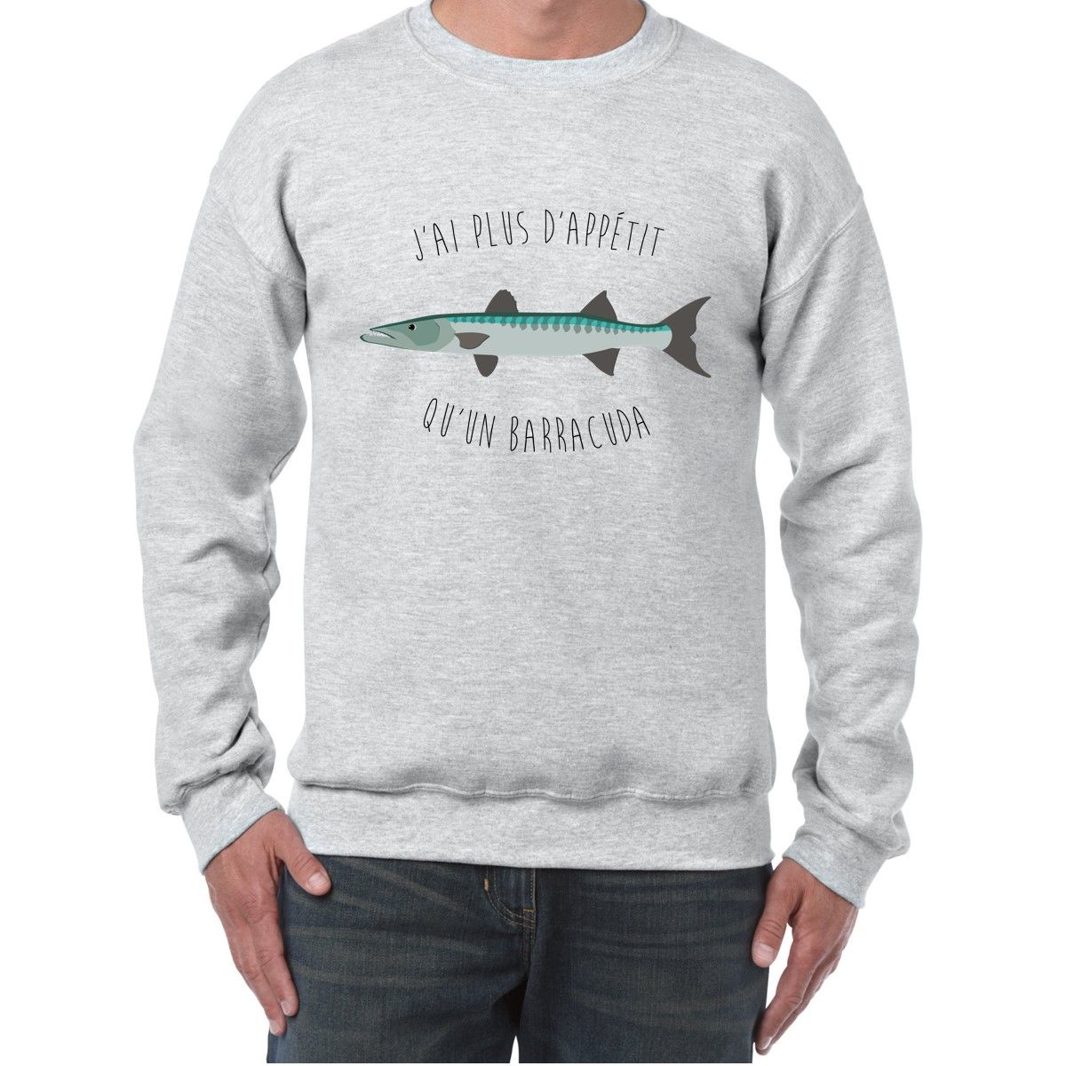 Sweat Col Rond Imprime barracuda