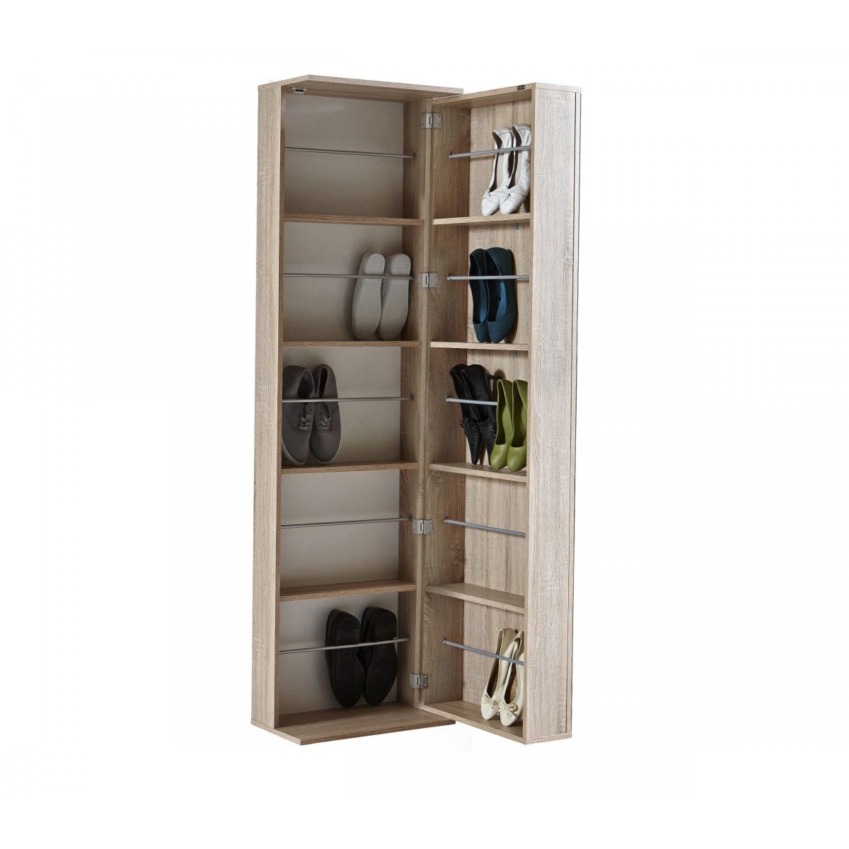 Rangement chaussure imitation chêne 20 paires