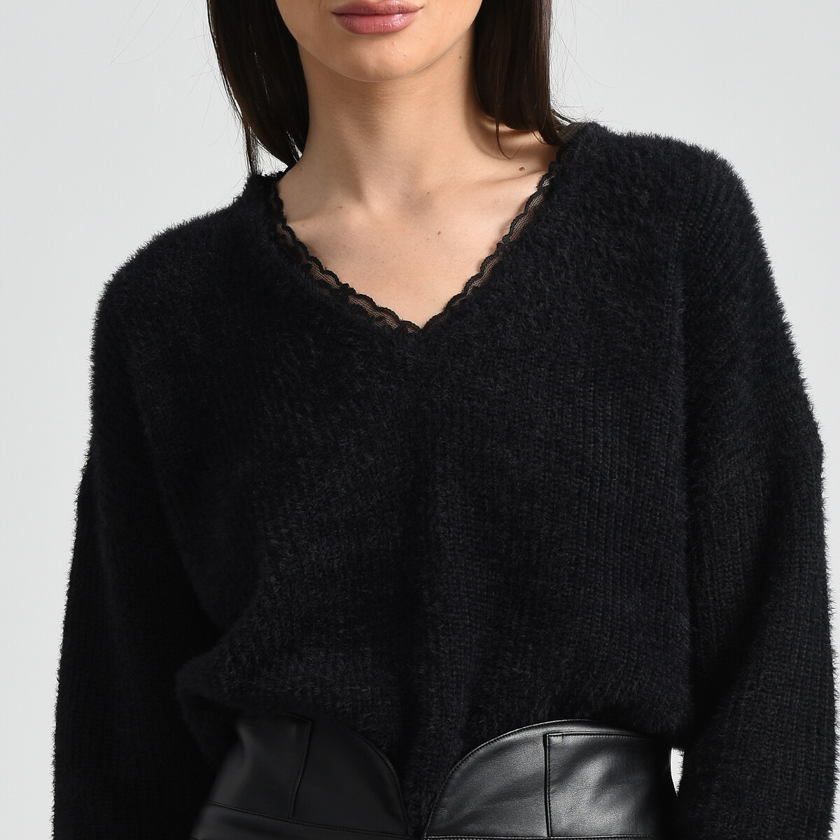 Пуловер MOLLY BRACKEN Пуловер С V-образным вырезом M черный, размер M - фото 4