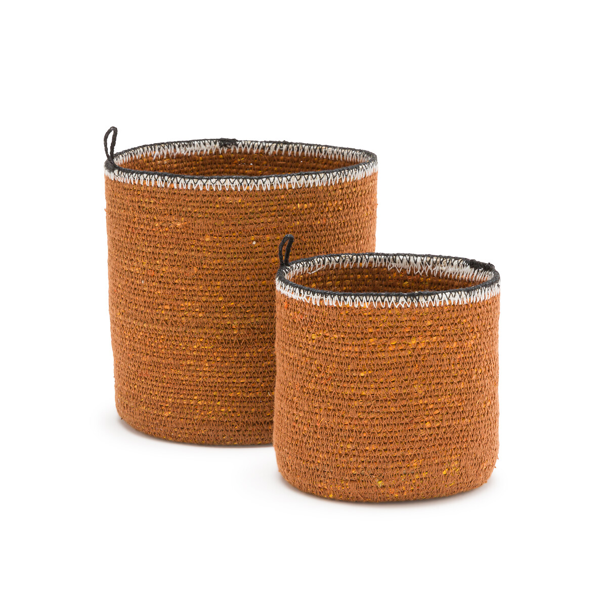 Комплект из двух плетеных корзин Saski единый размер оранжевый