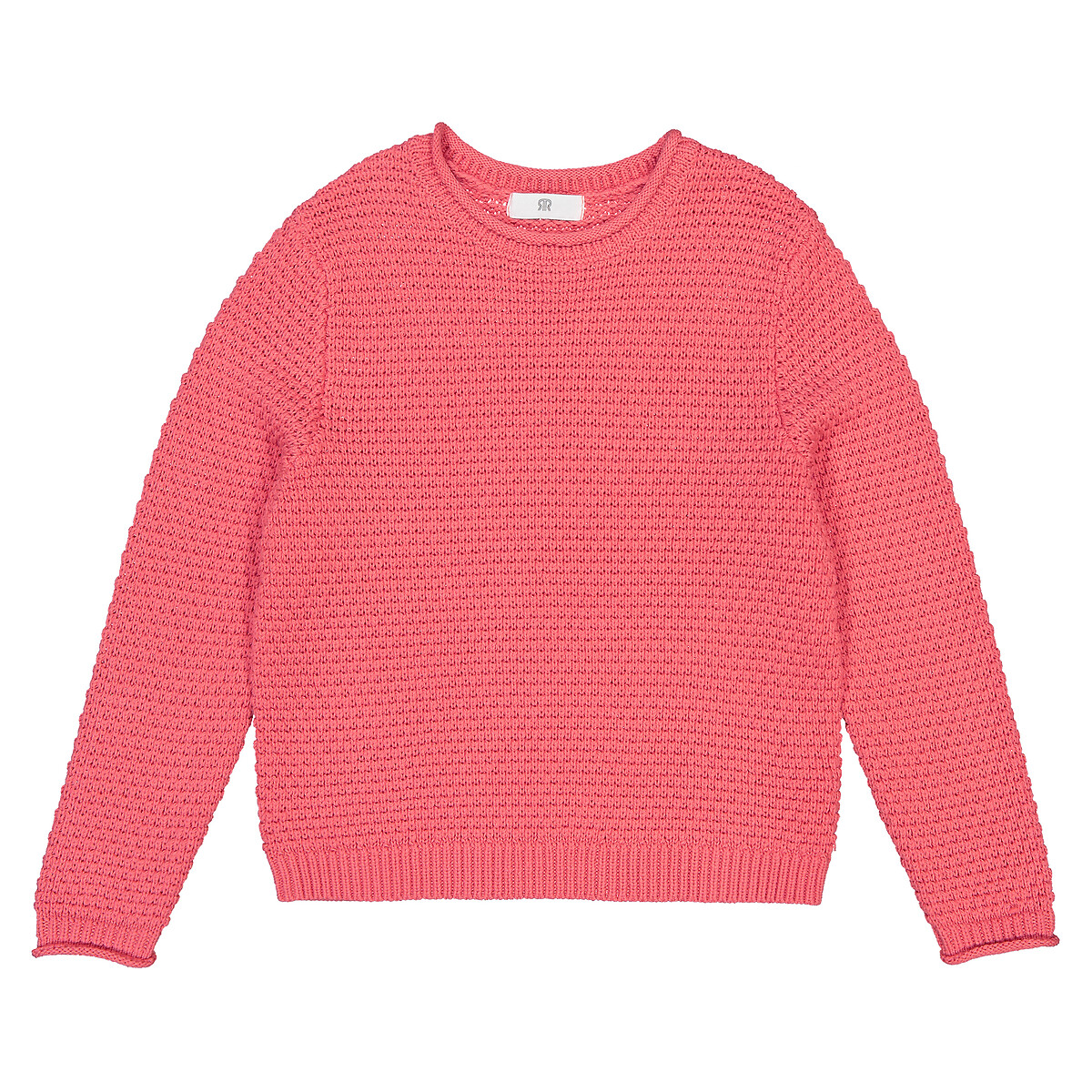 Пуловер LA REDOUTE COLLECTIONS С круглым вырезом из плотного трикотажа 3-12 лет 4 года - 102 см розовый, размер 4 года - 102 см - фото 3