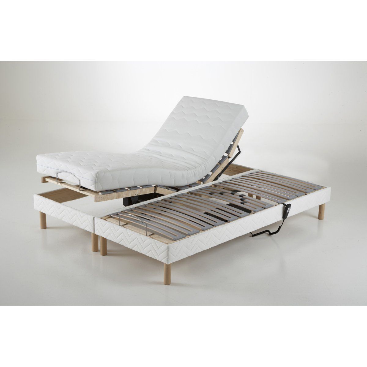 Sommier tapissier tête et pieds relevables