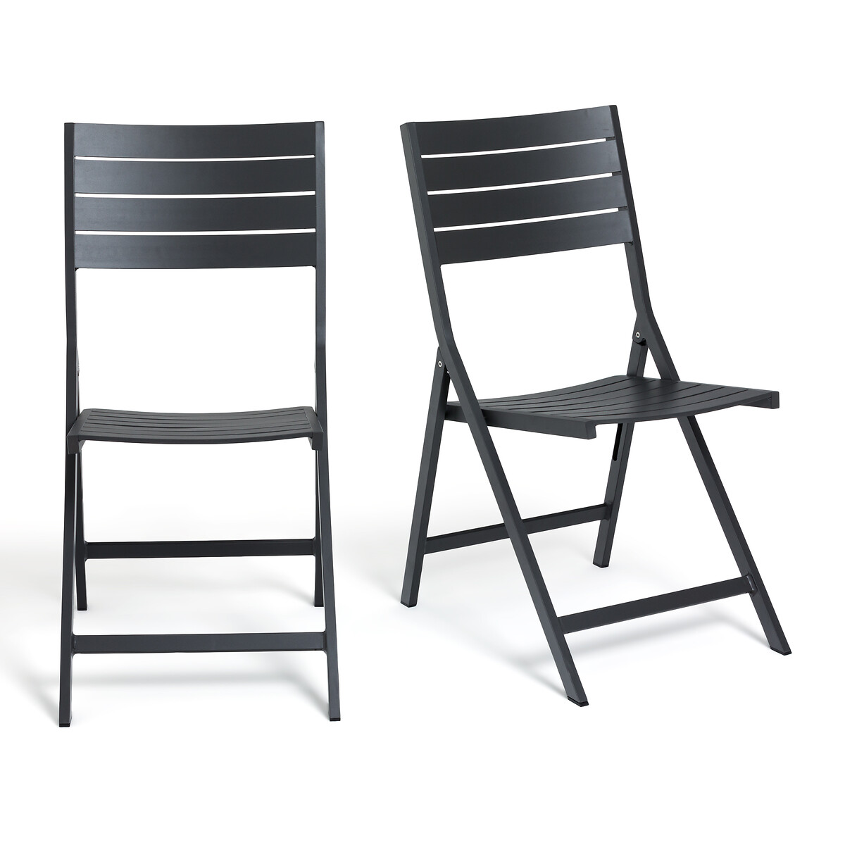 Комплект из 2 стульев из алюминия Zapy единый размер серый