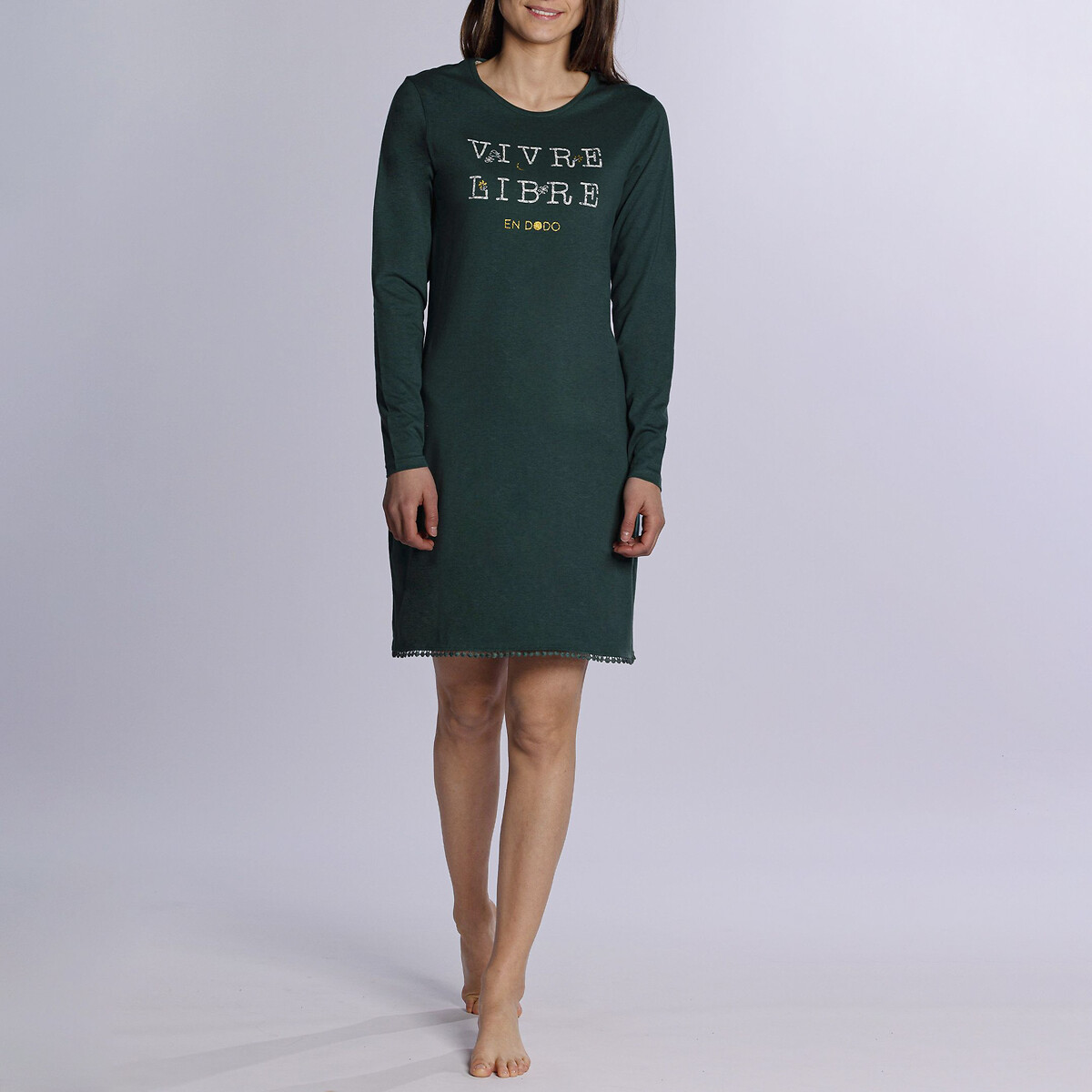 Сорочка Из модала Vivre M зеленый LaRedoute, размер M