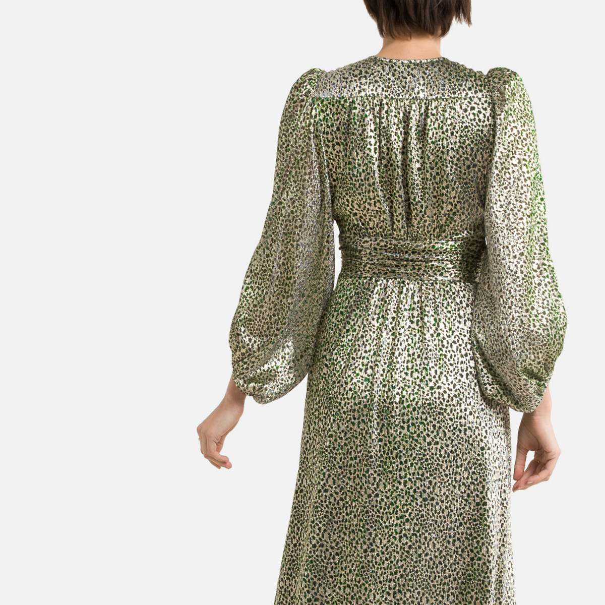 Платье BA&SH Длинное с принтом CELIE 3(L) зеленый, размер 3(L) Длинное с принтом CELIE 3(L) зеленый - фото 3