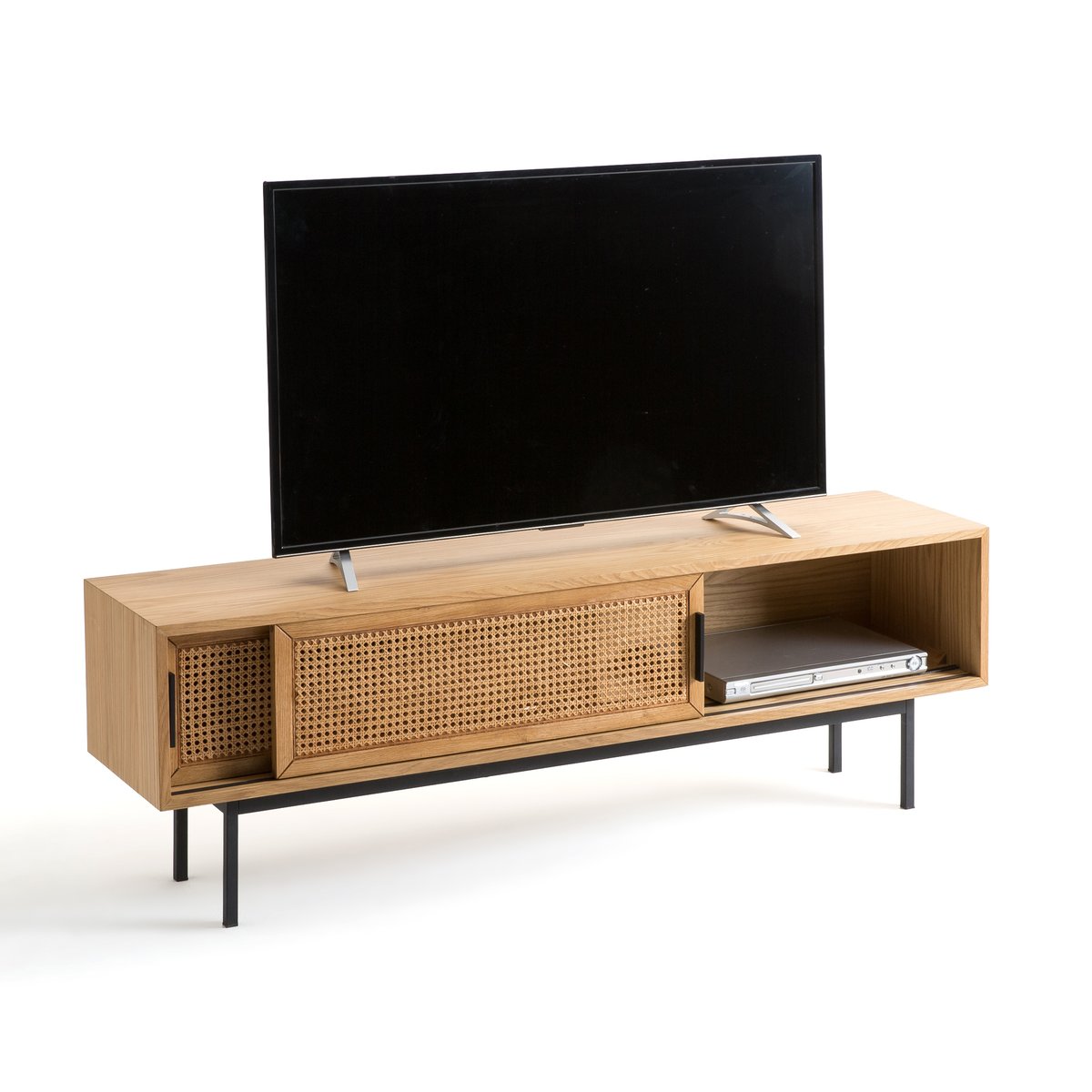 Мебель LaRedoute Для TV дуба и плетеного материала 160 см Waska единый размер каштановый - фото 3