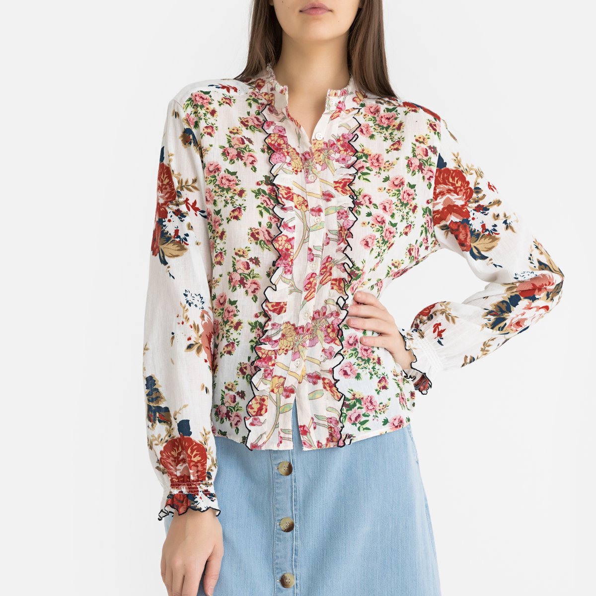 

Рубашка La Redoute, Белый, С длинными рукавами COQUETTE S белый