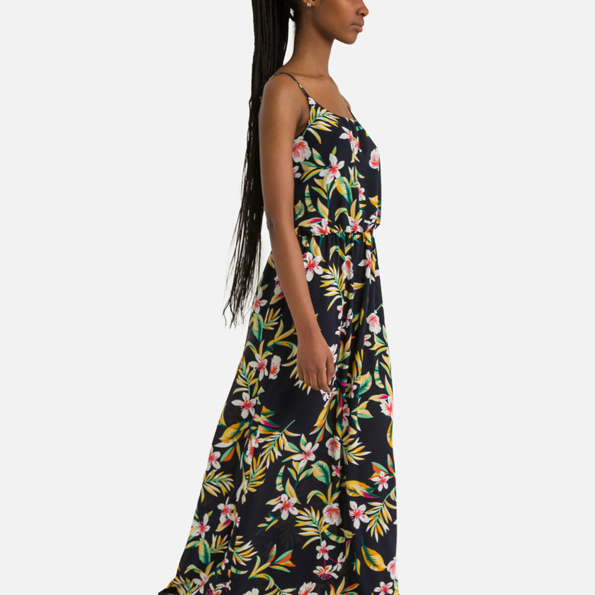 Платье Длинное с тропическим принтом 40 разноцветный LaRedoute, размер 40 - фото 3