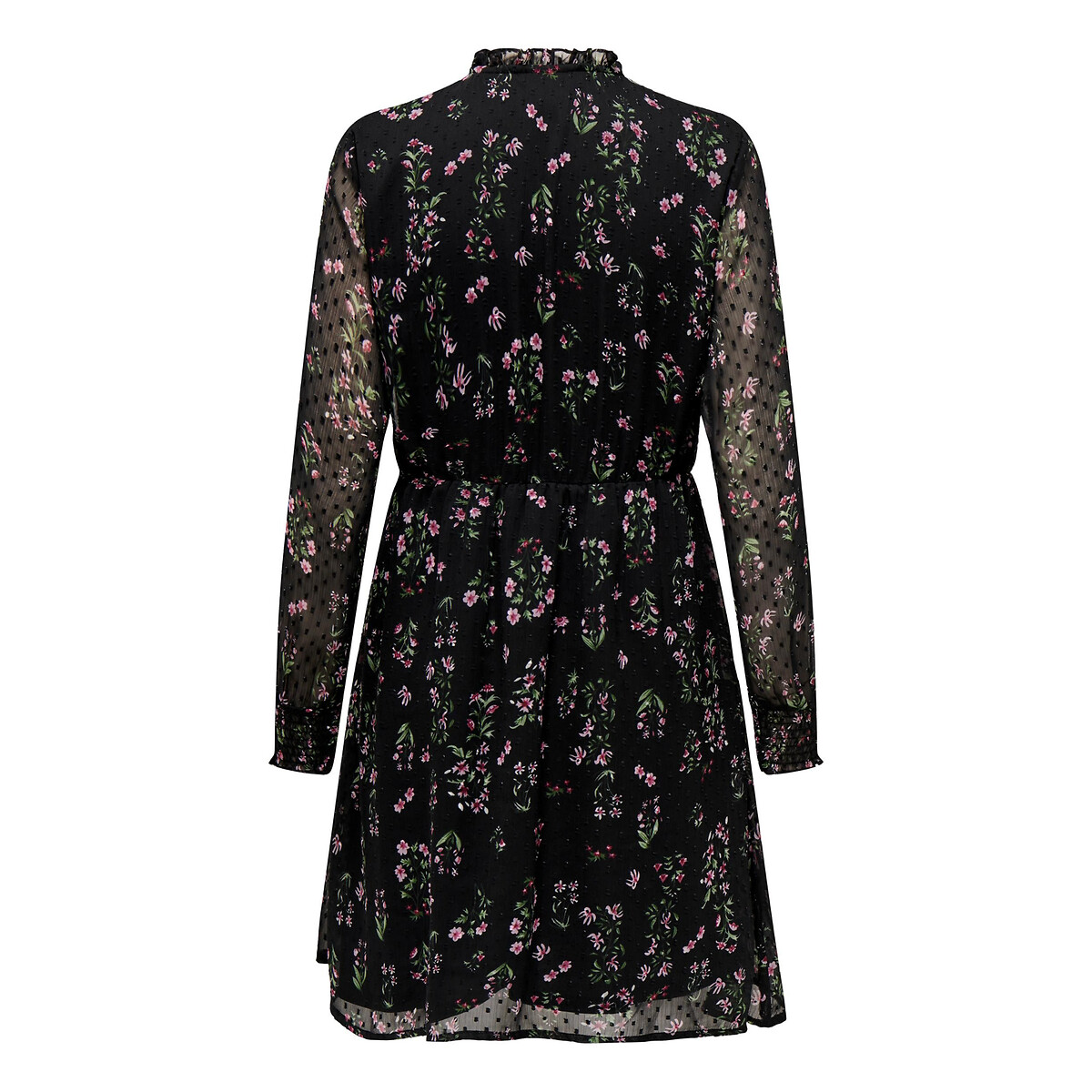 Платье Короткое расклешенное с цветочным принтом XXL черный LaRedoute, размер XXL - фото 2