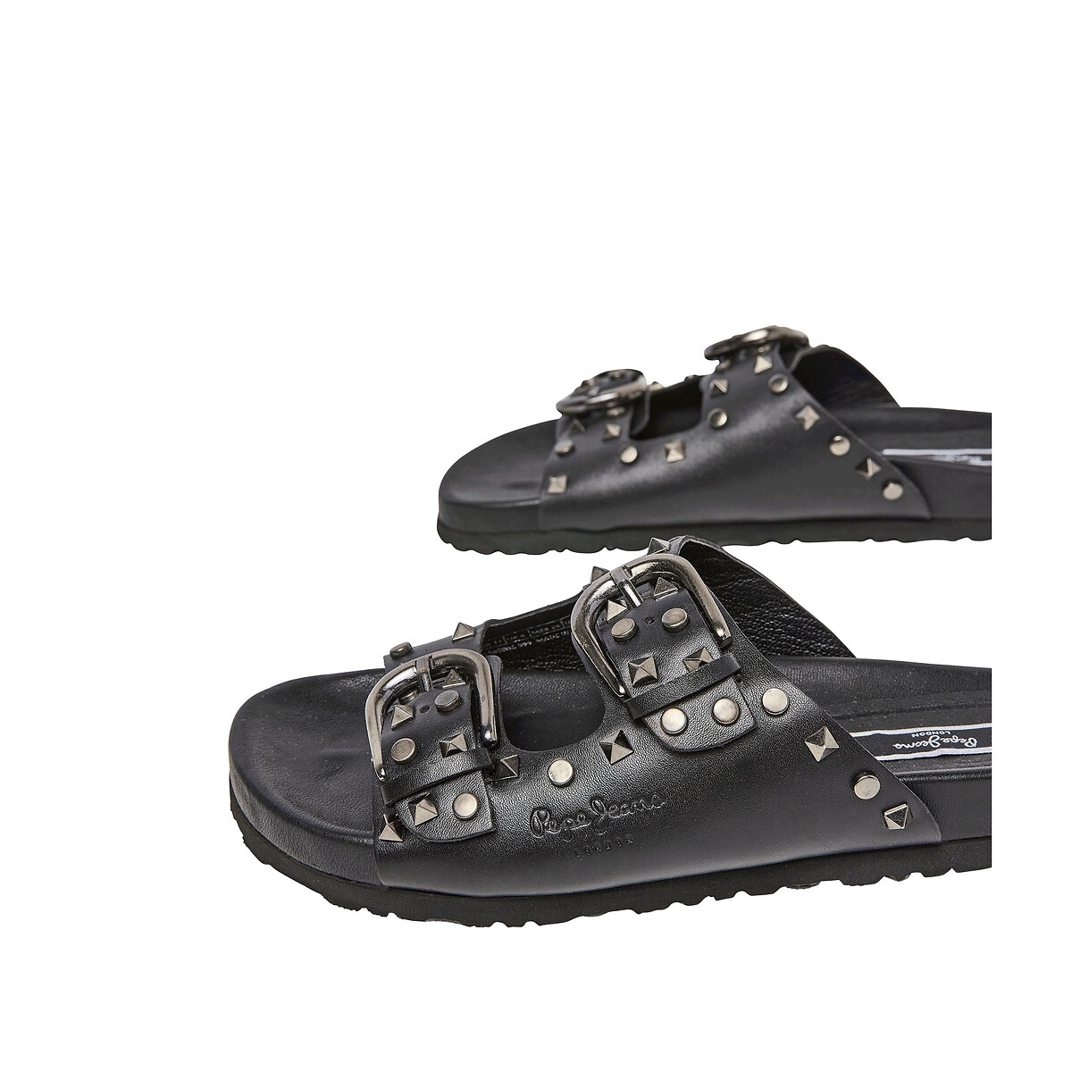 Туфли без задника с двойным ремешком Oban Rock  36 черный LaRedoute, размер 36 - фото 5