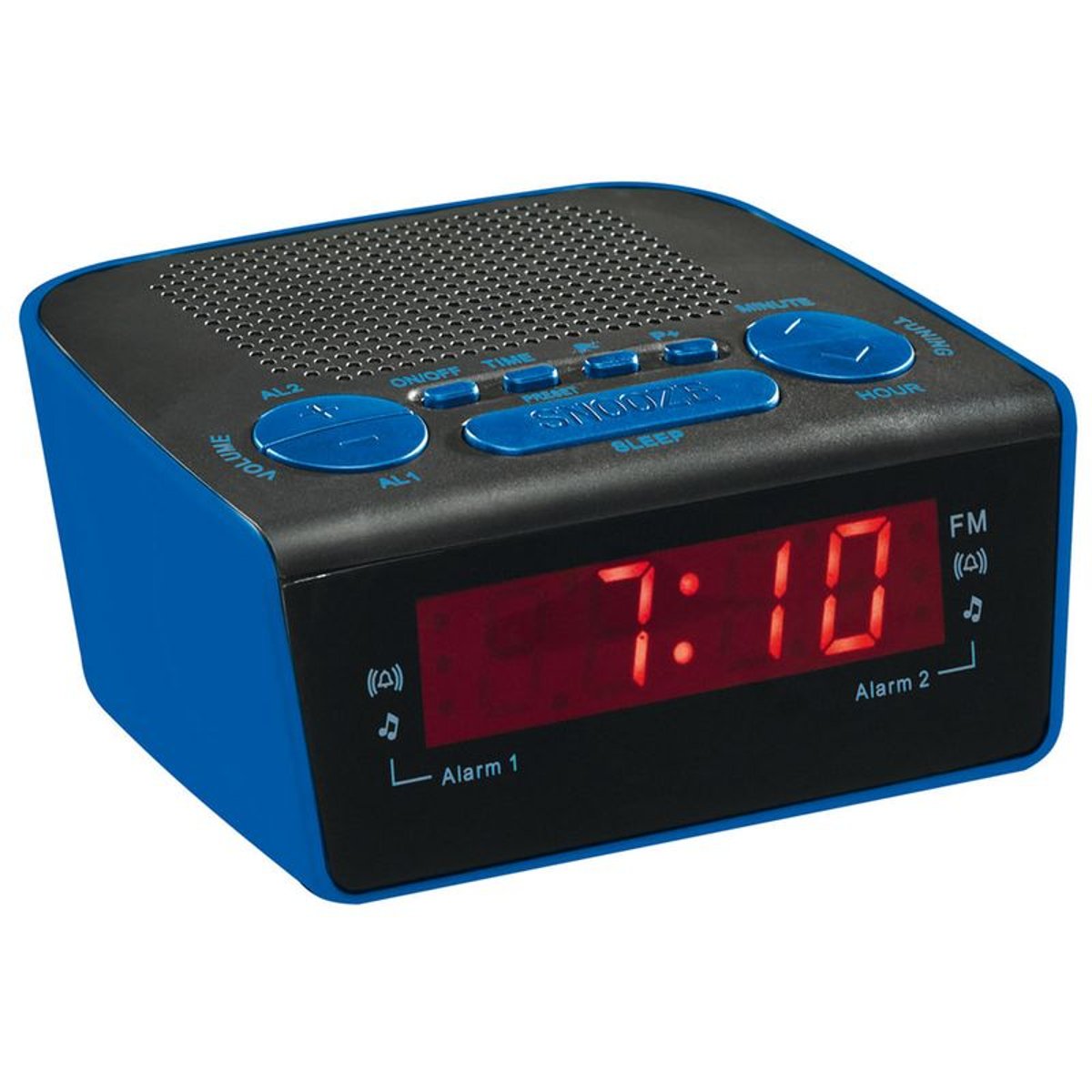 Radio réveil PLL bleu AR314B