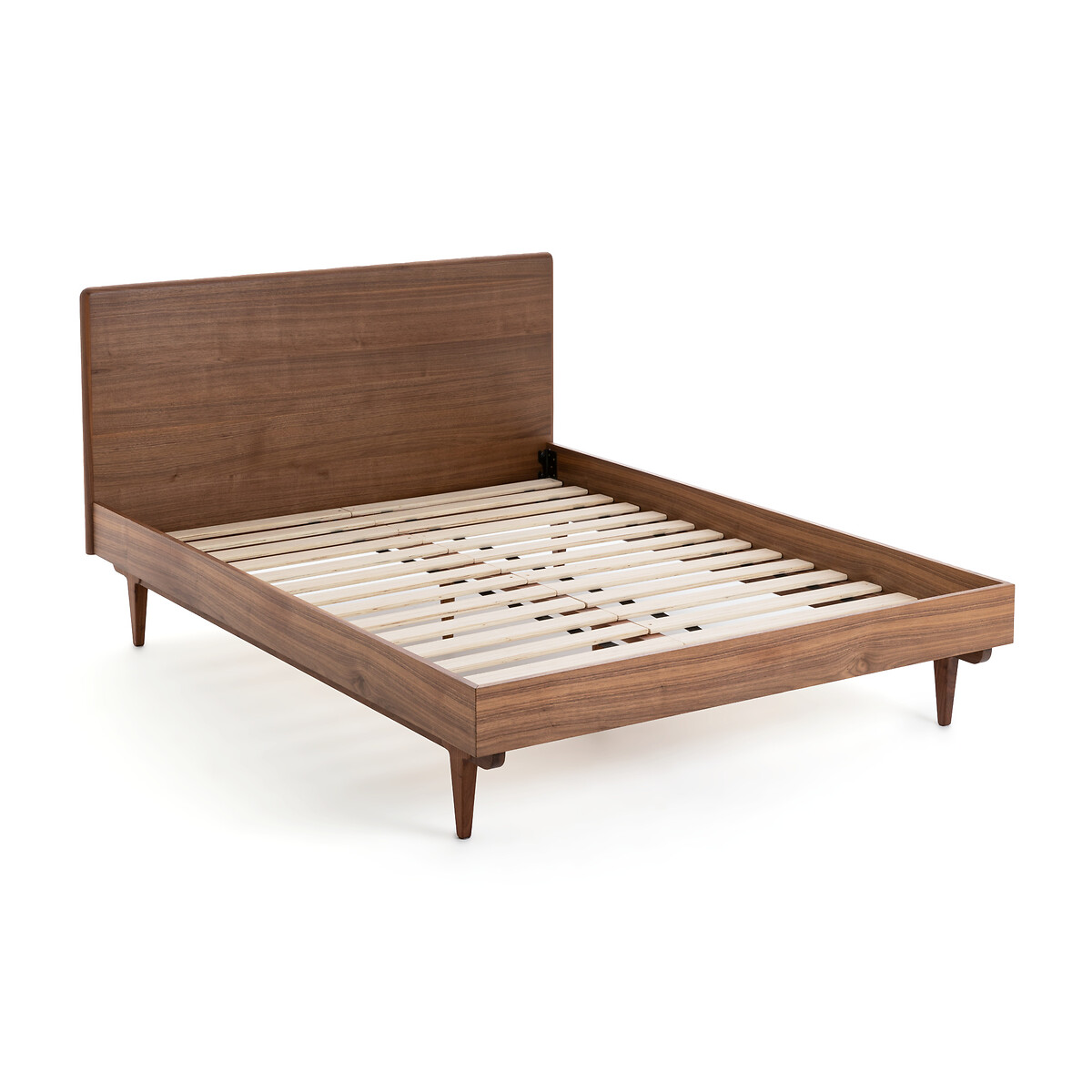 Кровать LA REDOUTE INTERIEURS В винтажном стиле из орехового дерева с кроватным основанием Dalqui 160 x 200 см каштановый, размер 160 x 200 см - фото 4