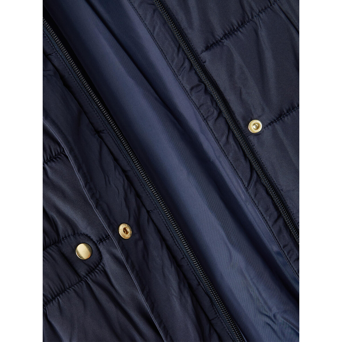 Куртка Стеганая с капюшоном с мехом 8 лет - 126 см синий LaRedoute, размер 8 лет - 126 см - фото 5