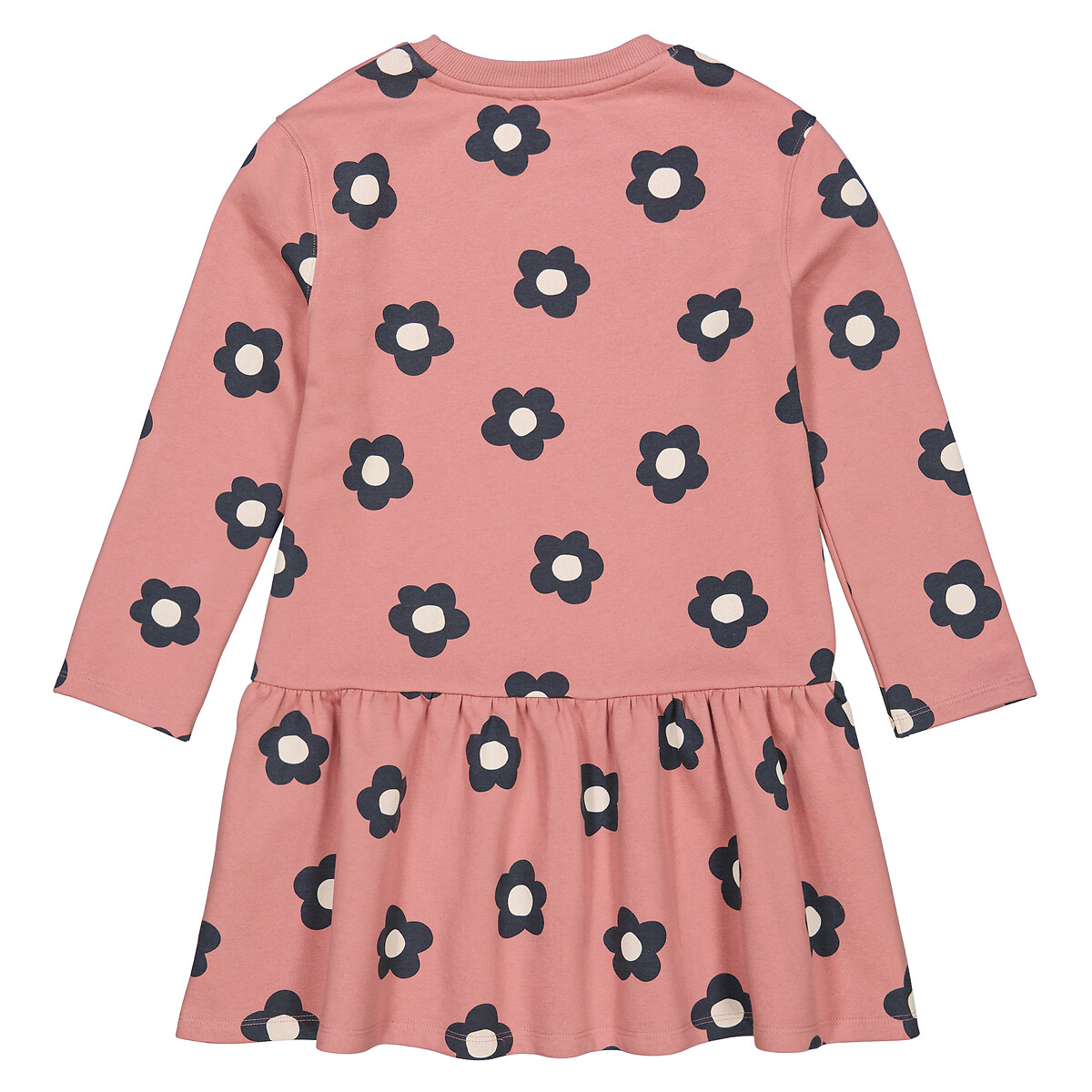Платье С длинными рукавами из мольтона с цветочным принтом 5 лет - 108 см розовый LaRedoute, размер 5 лет - 108 см - фото 4