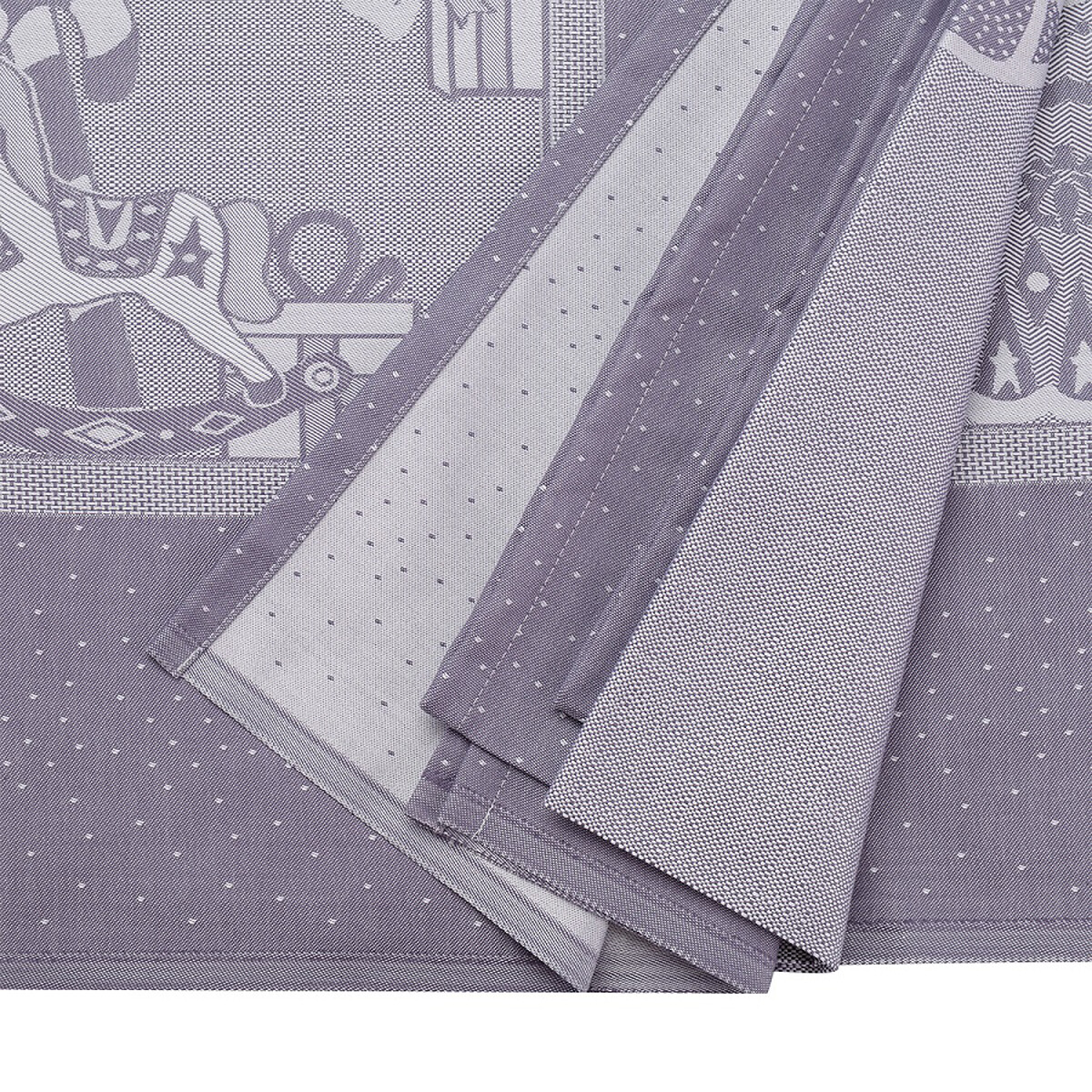 Скатерть из хлопка фиолетово-серого цвета с рисунком Щелкунчик New Year Essential 180х260см  единый размер фиолетовый LaRedoute - фото 4