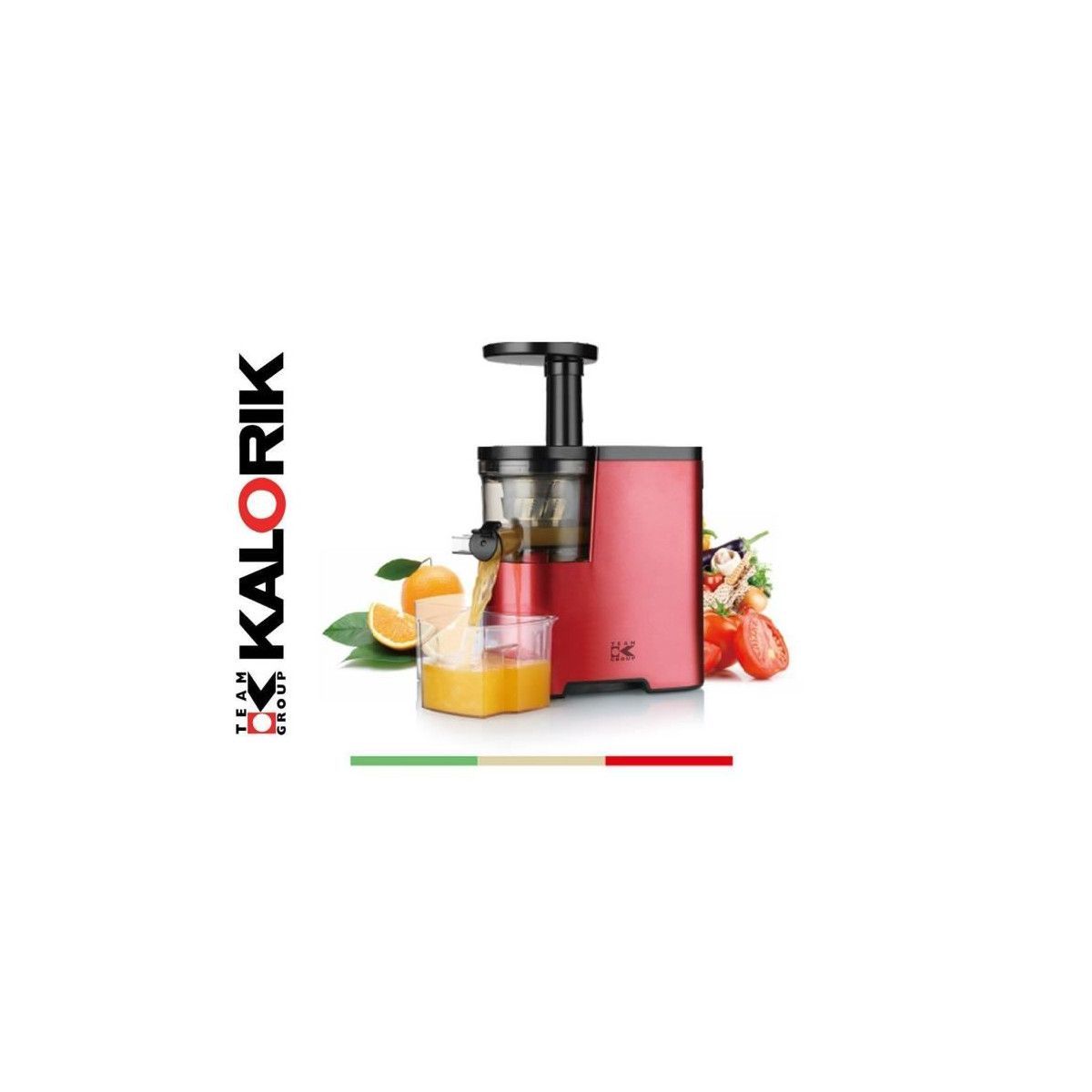 kalorik - extracteur de jus lent 150w blanc - tkg fe1010r