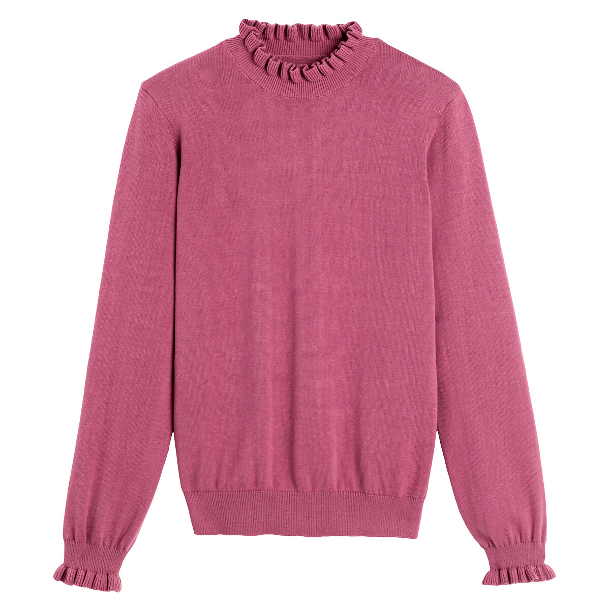 Пуловер LA REDOUTE COLLECTIONS С воротником-стойкой XL розовый, размер XL - фото 5