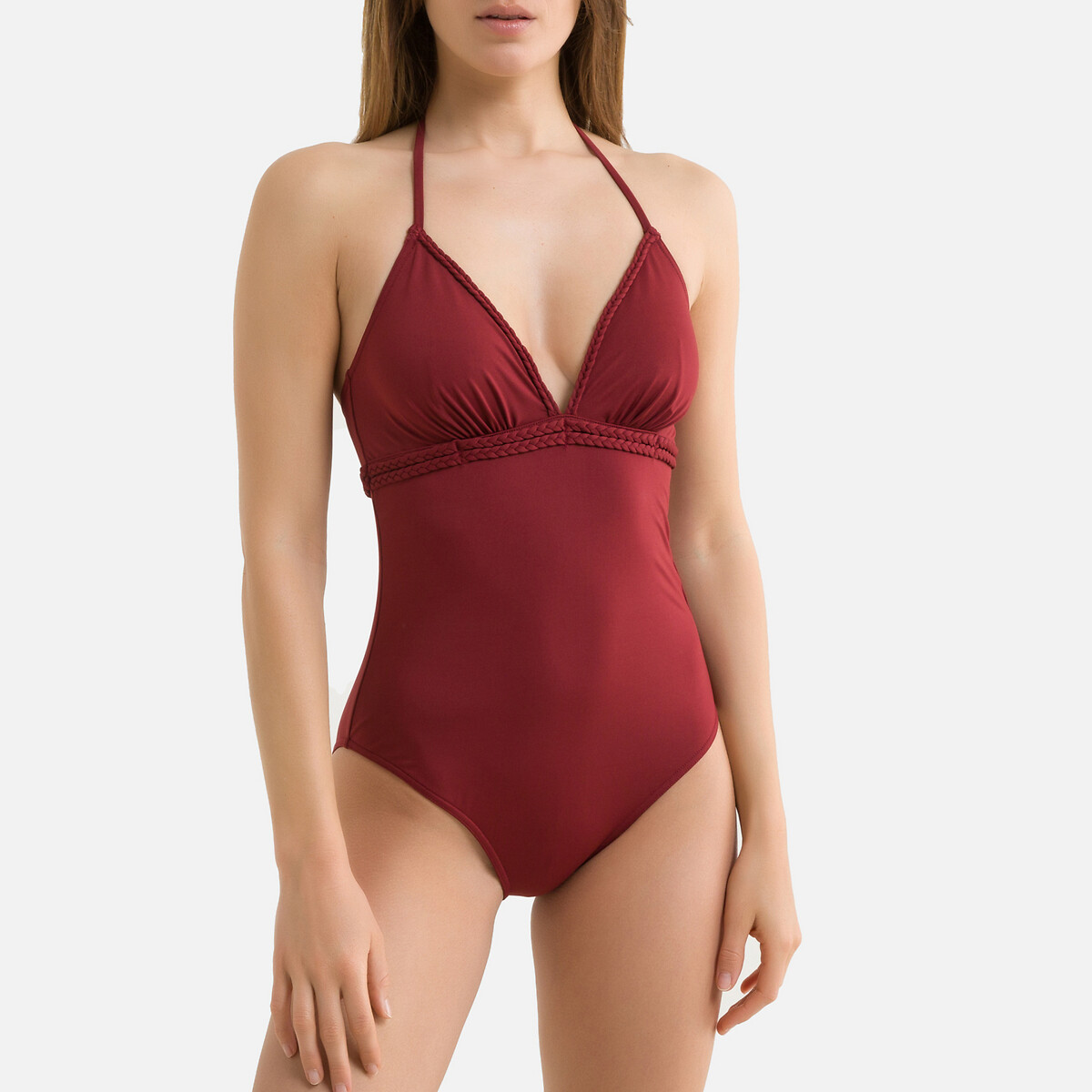 

Купальник LA REDOUTE COLLECTIONS, Каштановый, Купальник Цельный с треугольными чашечками из переработанного полиэстера 46 (FR) - 52 (RUS) каштановый