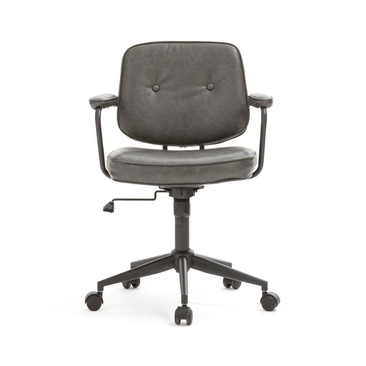 Кресло Офисное винтажное Felipe единый размер серый LaRedoute - фото 2