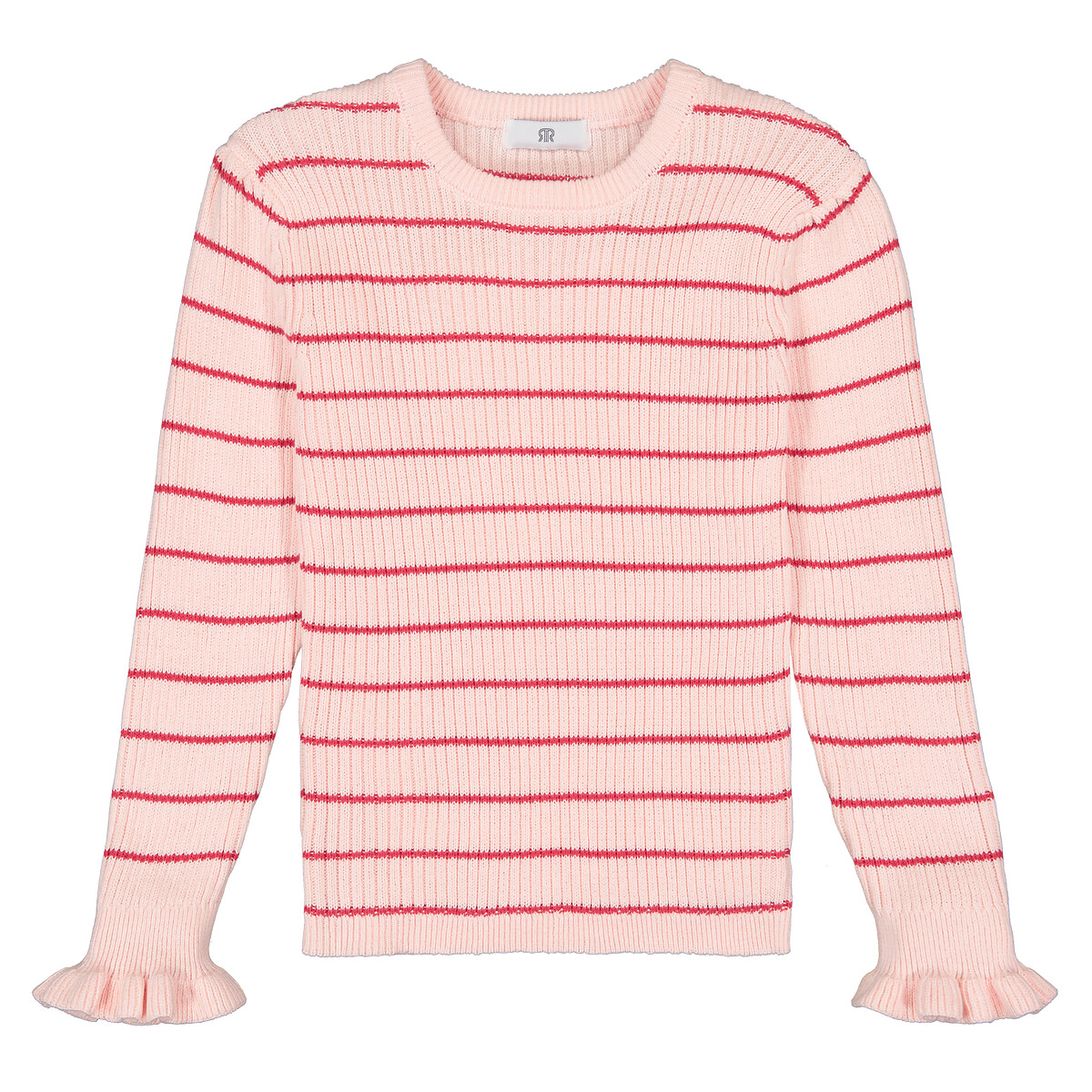 Пуловер LA REDOUTE COLLECTIONS Пуловер В полоску 5 лет - 108 см розовый, размер 5 лет - 108 см - фото 3
