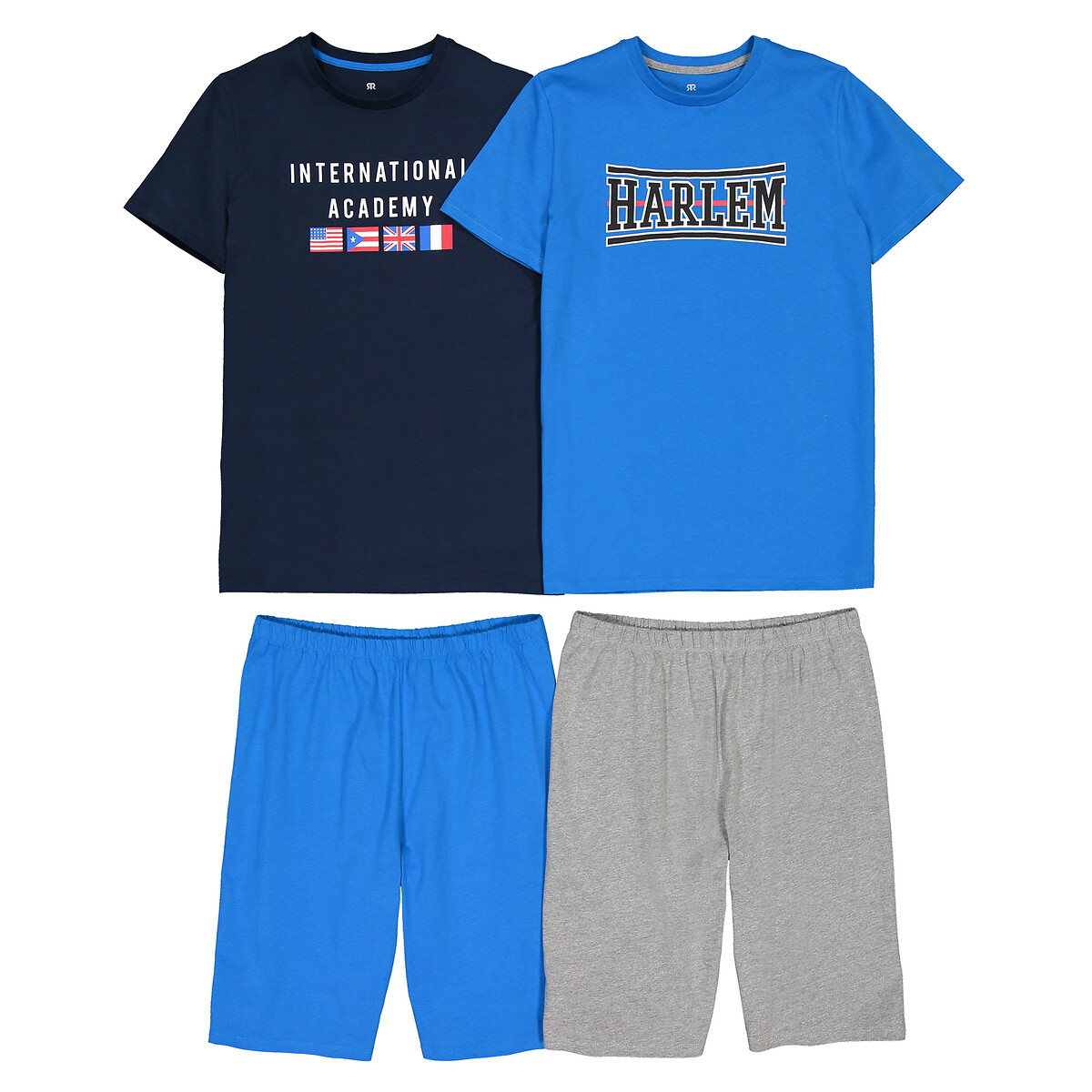 

Комплект из 2 пижам из LaRedoute, Синий, Хлопка 10-18 лет 10 лет - 138 см синий