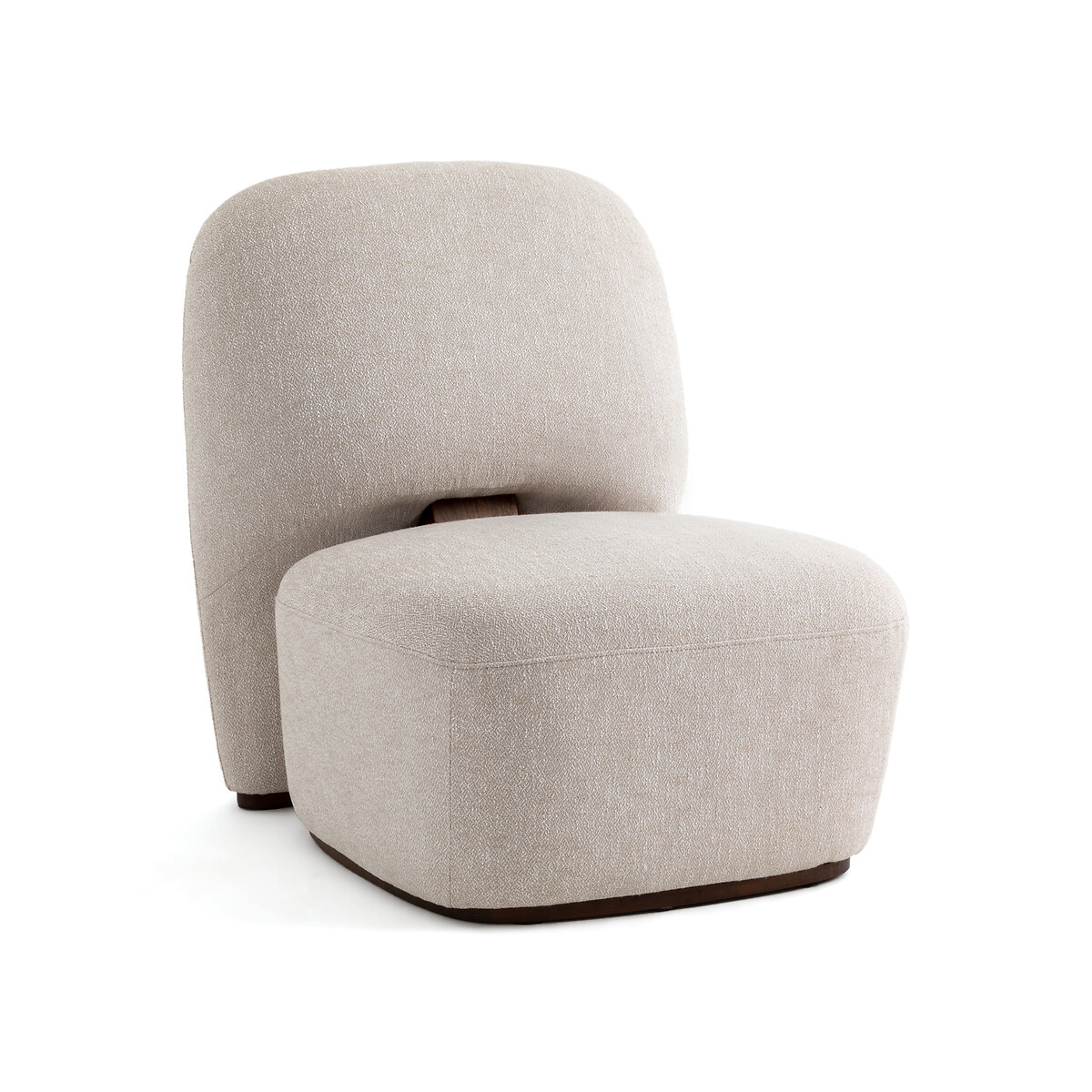 Кресло каминное органичной формы Landon единый размер бежевый столик журнальный органичной формы galet единый размер белый